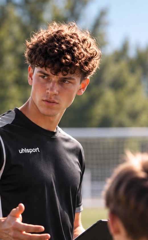 Loris, Fußball-Individualtrainer aus Oberkirch, auf dem Trainingsplatz